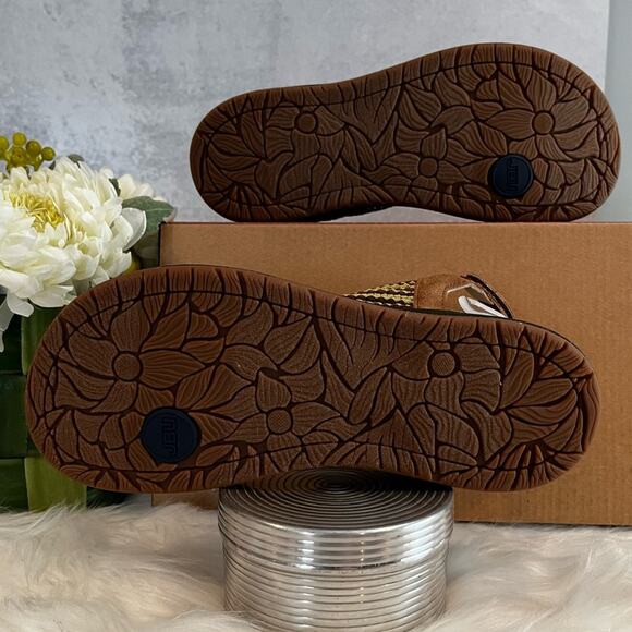 NEW JBU by Jambu Yasmin Velcro Bungee Floral Flats Sandals Saddle Sage Sz 6 - Picture 7 of 15